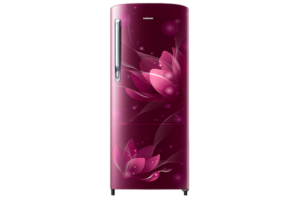 SAMSUNG 183 L Direct Cool Double Door 2 Star Refrigerator, Saffron Red,(RR20C1712R8-HL)