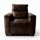 Darling Europa CI-209 Sofa Set 3+1+1, Brown Velvet Fabric