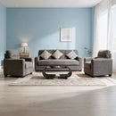 Darling JH-855 Sofa Set 3+1+1, Grey Textured Fabric