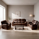 Darling JH-R141 Recliner Sofa Set 3+2+1, Brown Leatherette
