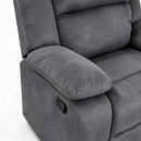 Darling Moderno R113 Recliner Sofa Set 3+1+1, Grey Suede Fabric