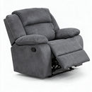 Darling Moderno R113 Recliner Sofa Set 3+1+1, Grey Suede Fabric