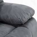 Darling Moderno R113 Recliner Sofa Set 3+1+1, Grey Suede Fabric