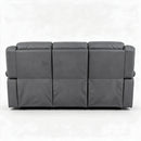 Darling Moderno R113 Recliner Sofa Set 3+1+1, Grey Suede Fabric