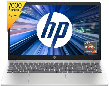 HP 15s (2023) AMD Ryzen 3 Quad Core 7320U - (8 GB/512 GB SSD/Windows 11 Home) 15-fc0026AU Thin and Light Laptop  (15.6 Inch, Natural Silver, 1.75 Kg, With MS Office)
