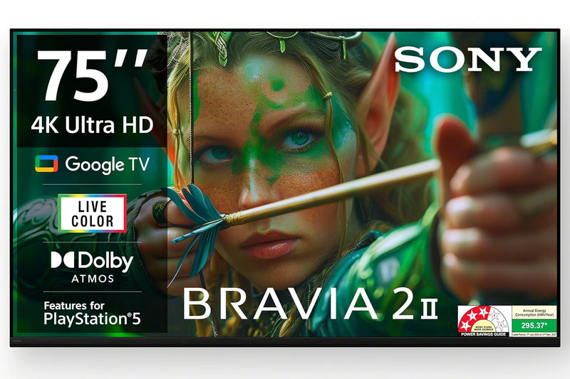 Sony 189 cm (75 inches) BRAVIA 2M2 Series 4K Ultra HD Smart LED Google TV (K-75S25M2 IN5)