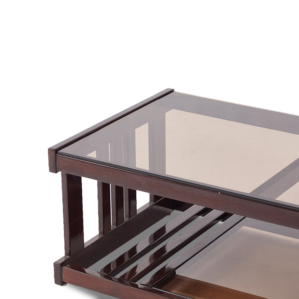 Goodwood 4 * 2 teapoy (JI-4+2 TEAPOY WITH GLASS)