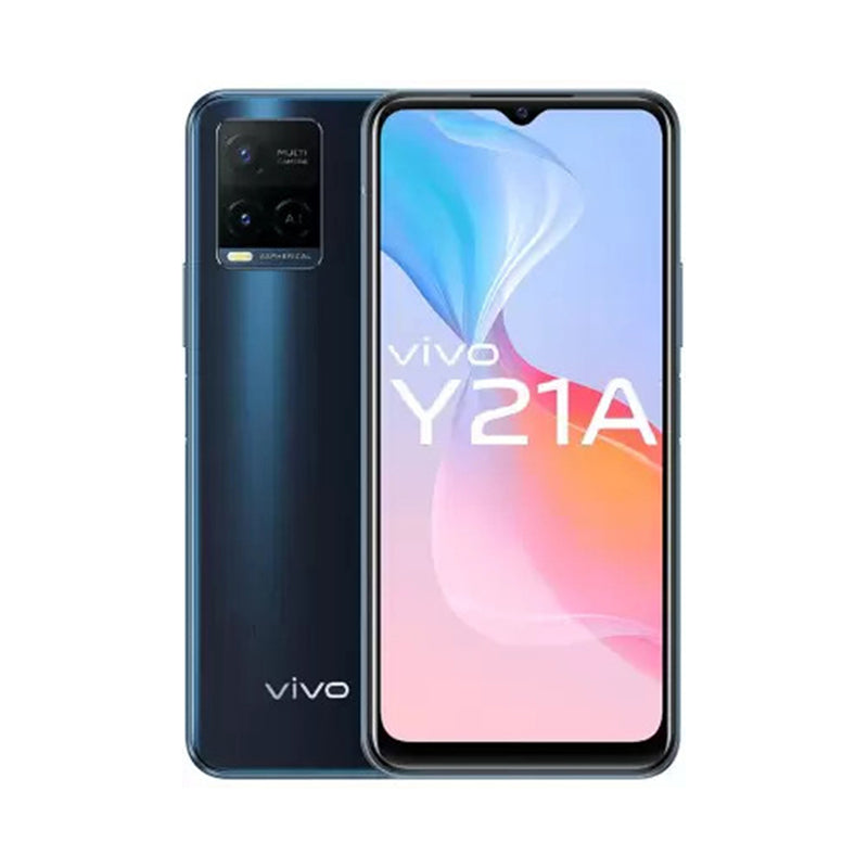 Vivo Y21A (4 GB RAM, 64 GB Storage) Midnight Blue, Diamond Glow