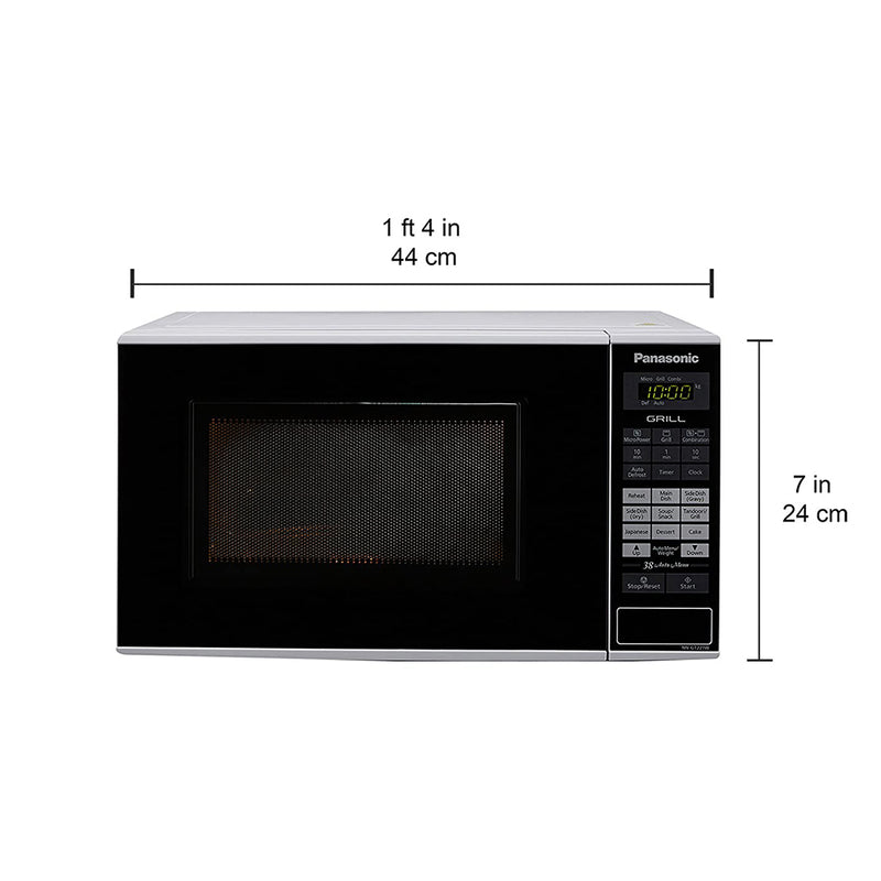 Panasonic 20L Grill Microwave Oven(NNGT221WFDG,White, 38 Auto Cook Menus )