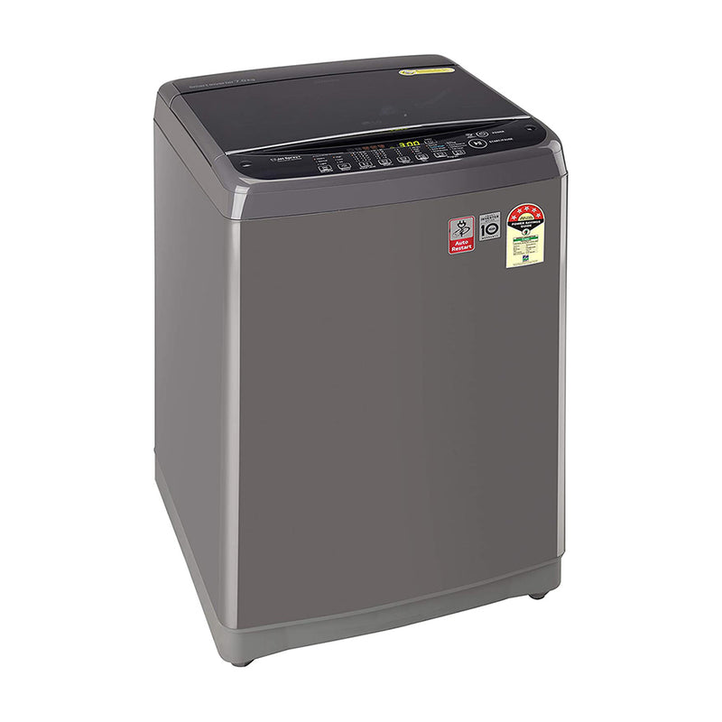 LG 7 Kg 5 Star Inverter Fully-Automatic Top Loading Washing Machine (T70SJMB1Z, Middle Black, Jet Spray+)