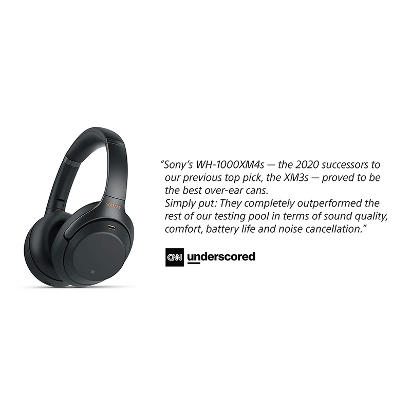 Sony WH-1000XM4 Industry Leading Wireless Noise Cancelling Headphones, Bluetooth Headset with Mic for Phone Calls, 30 Hours Battery Life, Quick Charge, Touch Control & Alexa Voice Control