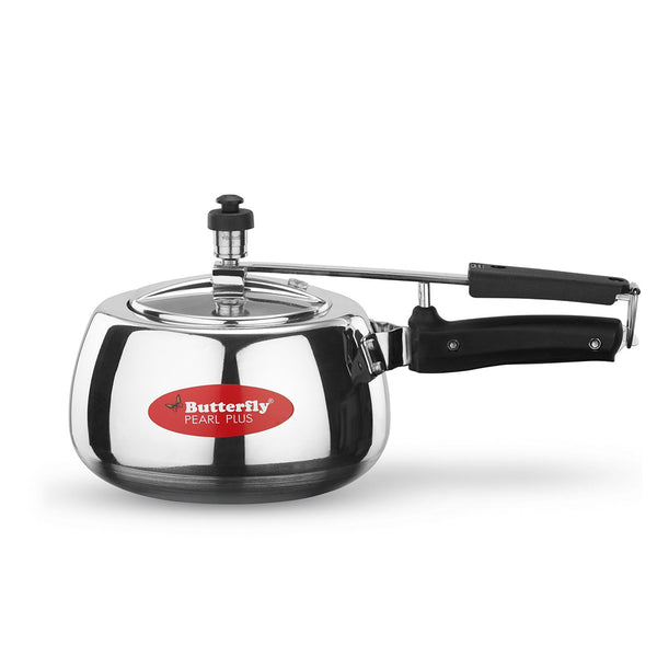 Butterfly Pearl Plus Induction Base Aluminium Pressure Cooker, 3 Litre