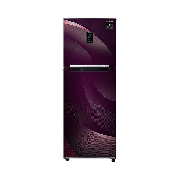 Samsung 314 L 2 Star Inverter Frost-Free Double Door Refrigerator (RT34T46324R/HL, Rythmic Twirl Red, Convertible)