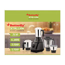 Butterfly Stallion Mixer Grinder, 750Watts, 4jars,Black.
