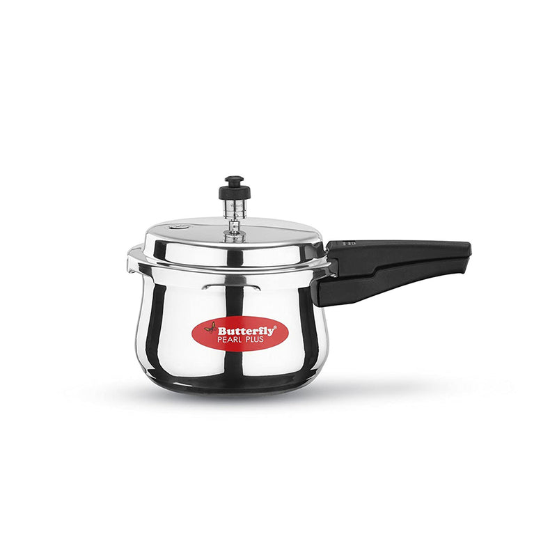 Butterfly Pearl Plus Induction Base Aluminium Pressure Cooker, 5 Litre