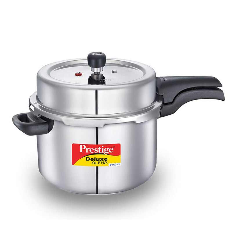 Prestige Svachh Deluxe Alpha 8 Litre Stainless Steel Outer Lid Pressure Cooker