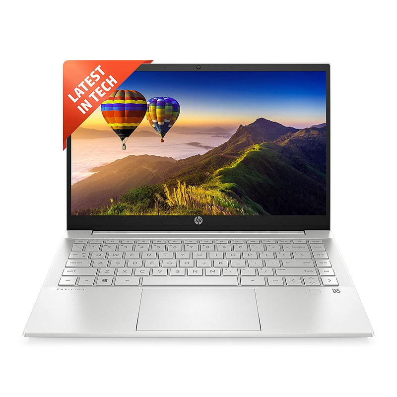 HP Pavilion 14 12th Gen Intel Core i5 16GB RAM, 512GB SSD 14 inch (35.6cm) IPS Micro-Edge FHD Laptop, Intel Iris Xe Graphics, B&O, Win 11, Alexa Built-in, Backlit KB, FPR, MSO 2021, Natural Silver (HP 14-DV2014TU-I5 WIN 11)