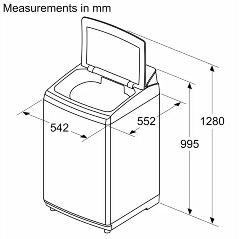 Bosch 6.5 Kg, Top Loading Washing Machine (WOI654M0IN)