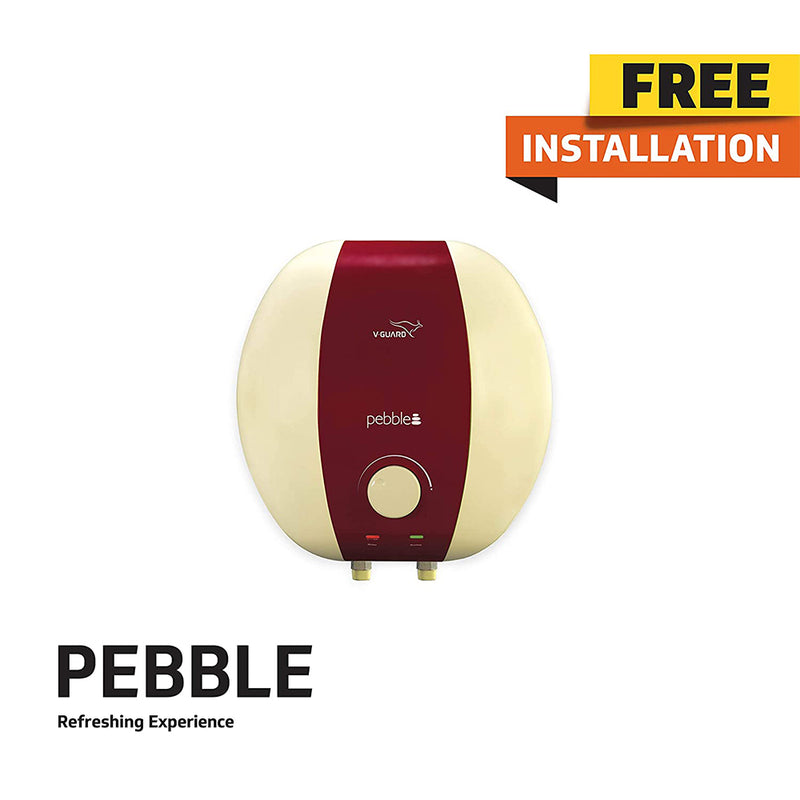 V-Guard Pebble 25 Litre Water Heater (Cherry Red)
