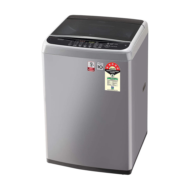LG 6.5 Kg 5 Star Smart Inverter Fully-Automatic Top Loading Washing Machine (T65SNSF1Z, Middle Free Silver, TurboDrum)