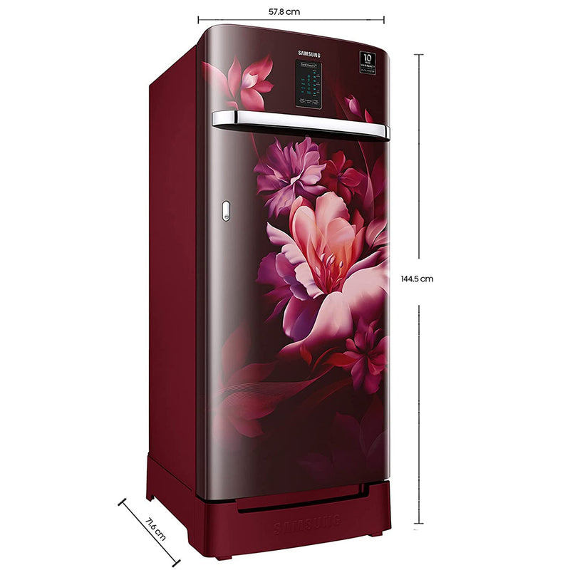 Samsung 220 L 4 Star Inverter Direct cool Single Door Refrigerator (RR23A2K3XRZ/HL)