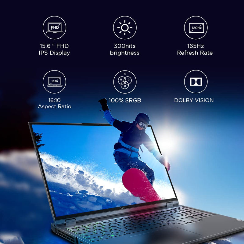 Lenovo Legion 5 AMD Ryzen 7 5800H 15.6" (39.62cm) WQHD IPS Gaming Laptop (16GB,512GB SSD,6GB NVIDIA RTX 3060,165Hz, 82JU018YIN - NB PC LEGION5-R7 16GB 512GB 6GGPH W11)