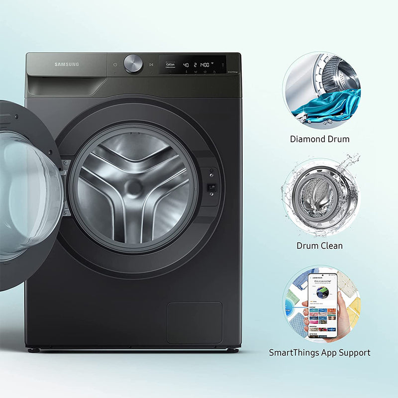 Samsung 9 Kg 5 Star Wi-Fi Inverter Fully-Automatic Front Loading Washing Machine (WW90T604DLN1-TL, Inox, In-Built Heater)