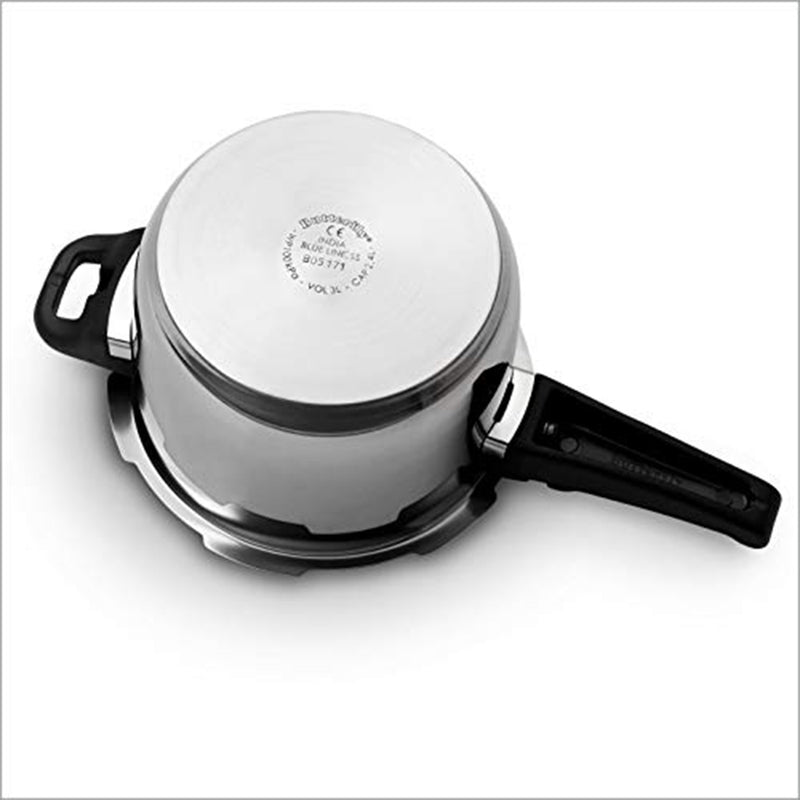 Butterfly Blue Line Stainless Steel Outer Lid Pressure Cooker, 3 Litre