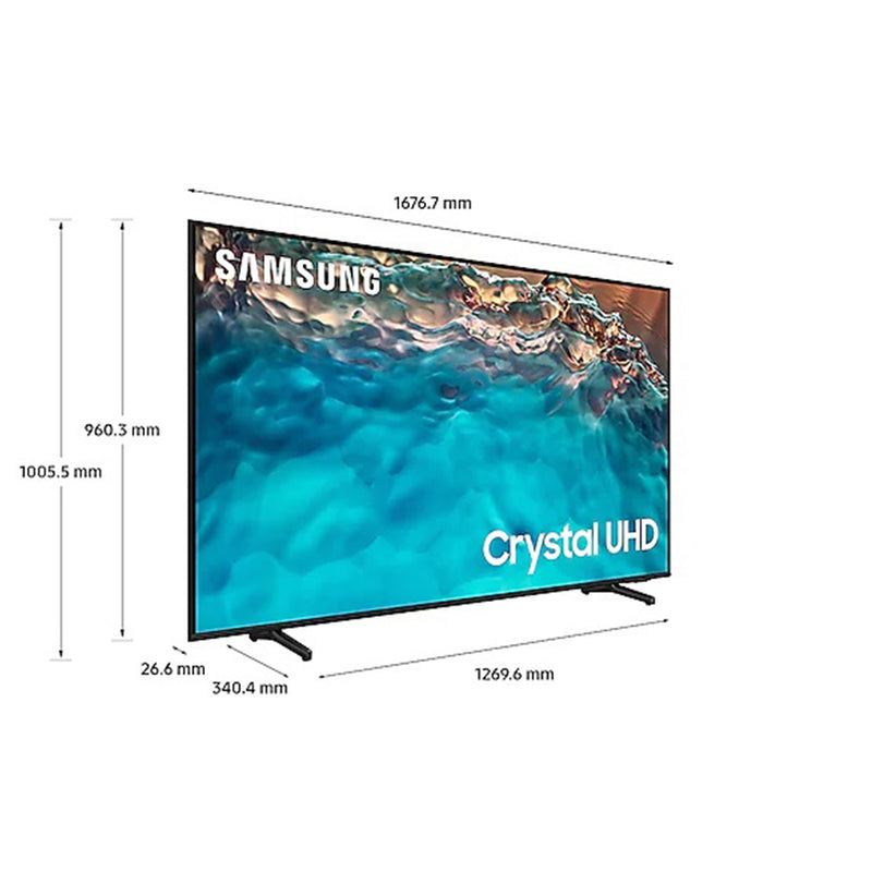 Samsung 190 Cm ( 75  Inches ) BU8000 Crystal 4K UHD Smart TV (UA75BU8000KXXL)
