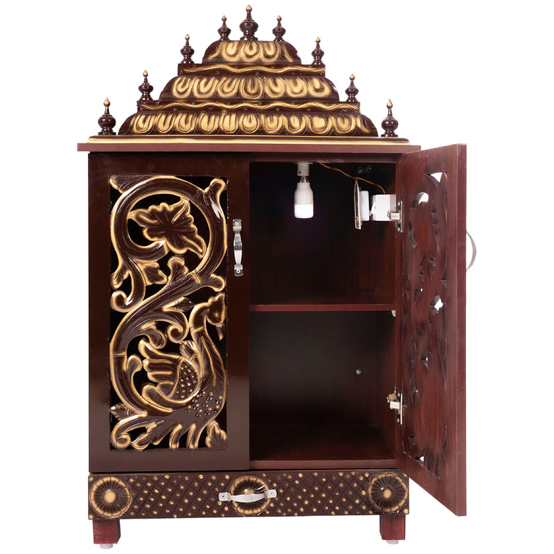 Divine Pooja Cabinet SB- Pooja with Light and Music Large