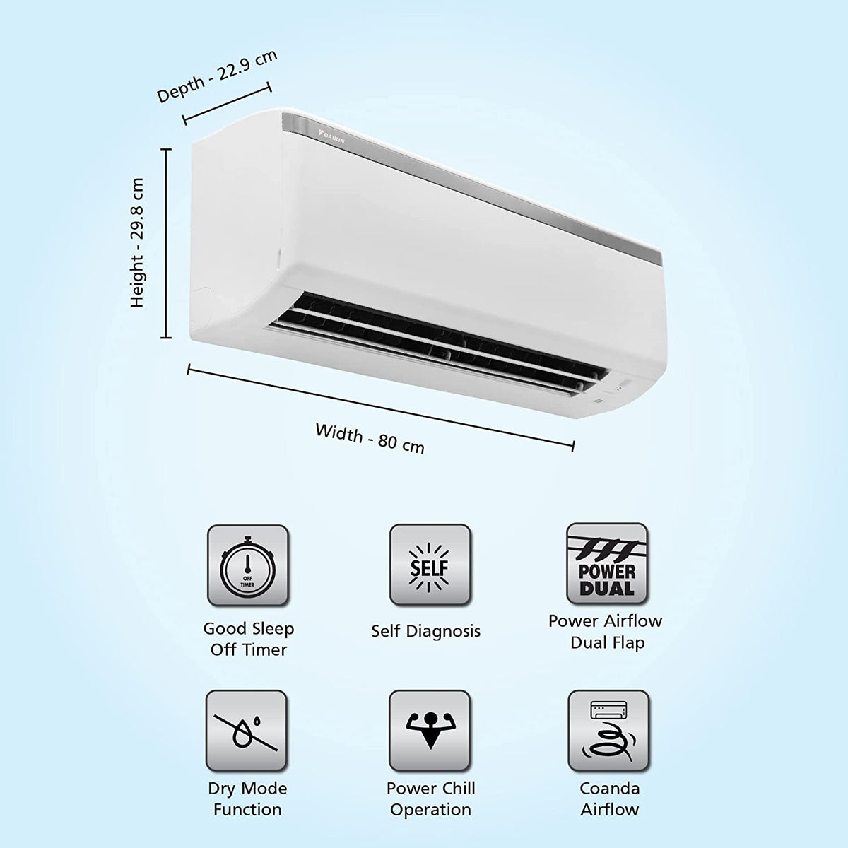 Daikin 1 Ton 3 Star Fixed Speed Split AC (FTL-RL35UV16W1, White)