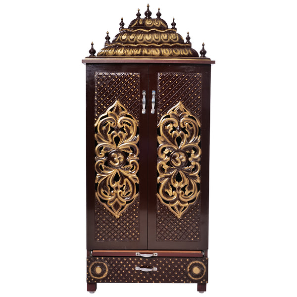 Divine Pooja Cabinet SB- Pooja with Light and Music Medium