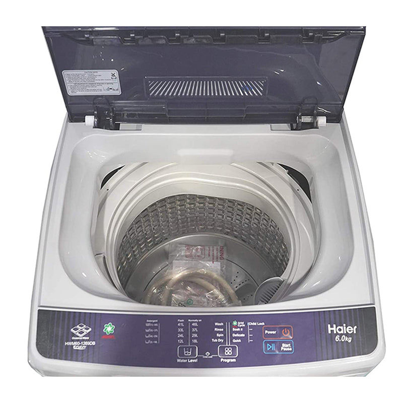 Haier 7.5 kg Fully-Automatic Top Loading Washing Machine (HWM60-1269DB, Silver Grey)
