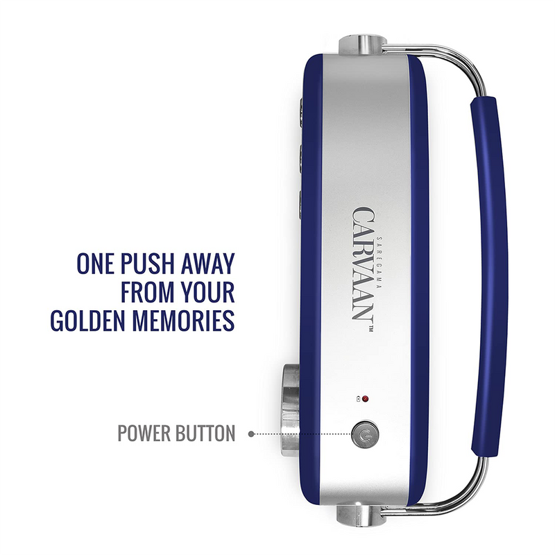 Saregama Carvaan Premium Tamil- Portable Music Player with 5000 Preloaded Songs, FM/BT/AUX (Royal Blue)