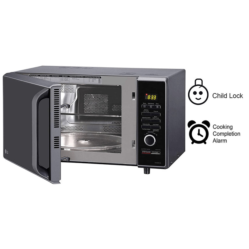 LG 28 L Charcoal Convection Microwave Oven (MJ2886BFUM, Black, With Starter Kit)