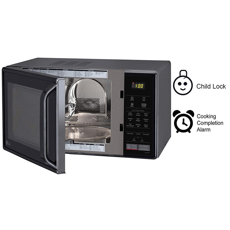 LG 21 L Convection Microwave Oven (MC2146BG, Glossy Black, With Starter Kit)