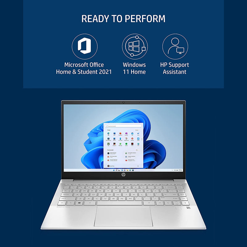 HP Pavilion 14 12th Gen Intel Core i7 16GB SDRAM, 1TB SSD 14 inch (35.6cm) FHD, IPS, Micro-Edge Display, Intel Iris Xe Graphics, B&O, Win 11, Alexa Built-in, Backlit KB, FPR, MSO 2021, Natural Silver (HP 14-DV2015TU-I7 WIN 11)