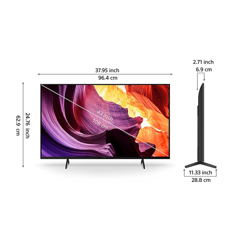 Sony Bravia 108 Cm ( 43 Inches ) 4K Ultra HD Smart LED Google TV KD-43X80K (Black)