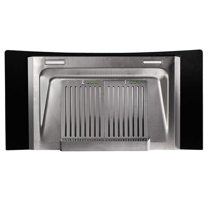 Faber 90 cm 1500 m³/hr Auto-Clean curved glass Kitchen Chimney (HOOD PRIMUS PLUS ENERGY TC SC HC BK-N 90, 2 Baffle Filters, Touch Control, Black)