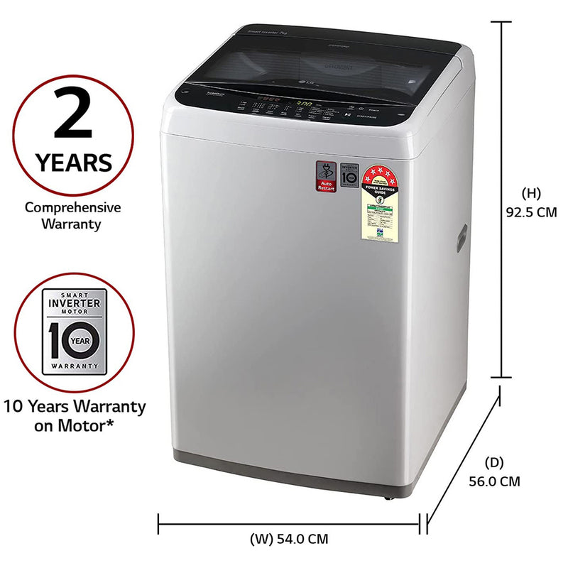 LG 7 kg Inverter Fully-Automatic Top Loading Washing Machine (T70SPSF2Z.ASFQEIL)