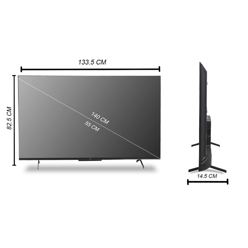 LLOYD 140 cm (55 Inches) 4K Ultra HD Smart QLED GL55U4M2AG - 55QX900D (Black) (2022 Model)