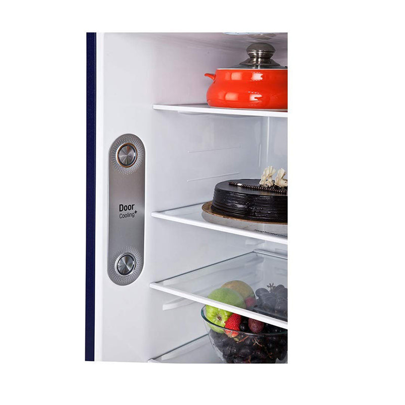 LG 260 L 3 Star Inverter Linear Frost-Free Double-Door Refrigerator (GL-T292RBPN, Blue Plumeria, Convertible)