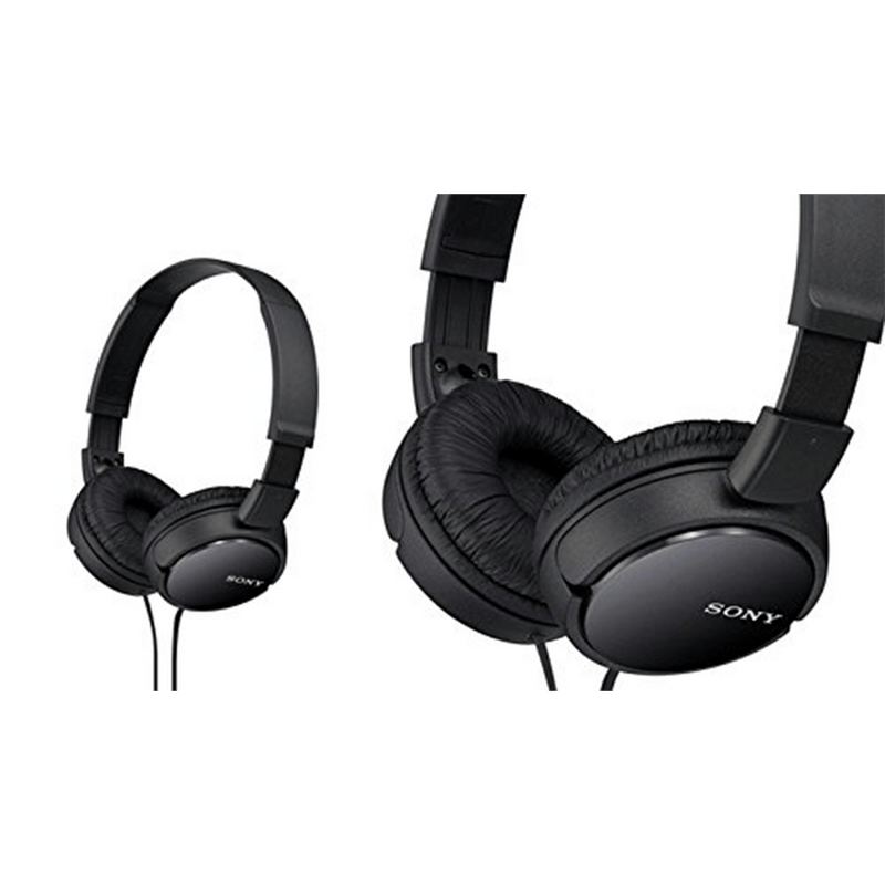 Sony MDR-ZX110AP Wired On-Ear Headphones with tangle free cable, 3.5mm Jack, Headset with Mic for phone calls