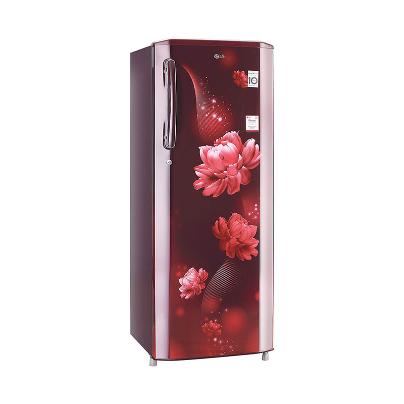 LG 270 L 3 Star Inverter Direct-Cool Single Door Refrigerator (GL-B281BSCX, Scarlet Charm)