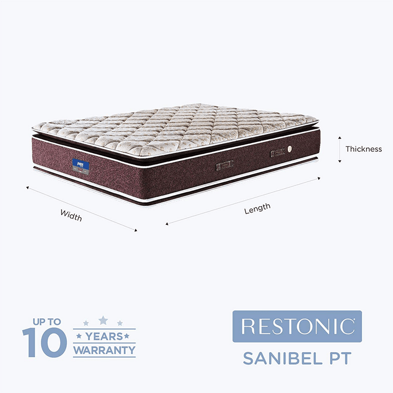 Peps Restonic Bonnell Sanibel Pillow Top 6-inch Spring Mattress with Free Pillow