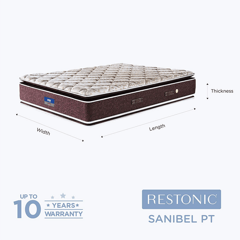 Peps Restonic Bonnell Sanibel Pillow Top 6 inch Spring Mattress with F