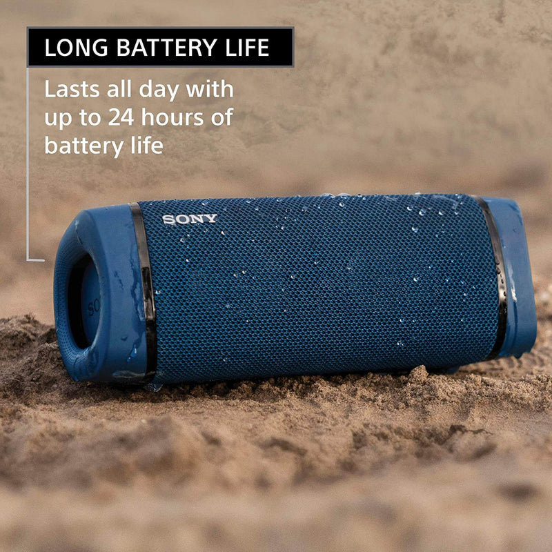 Sony SRS-XB33 Wireless Extra Bass Bluetooth Speaker with 24 Hours Battery Life, Party Lights, Party Connect, Waterproof, Dustproof, Rustproof, Speaker with Mic, Loud Audio for Phone Calls