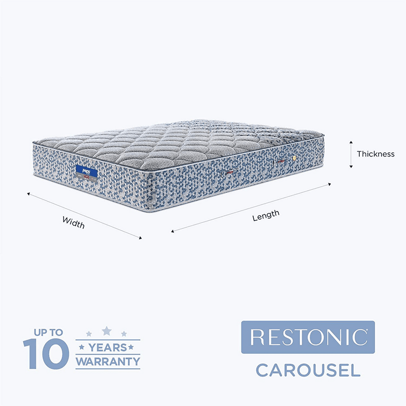 Peps Restonic Carousel 6 inch Pocketed Spring Mattress with Free Pillow