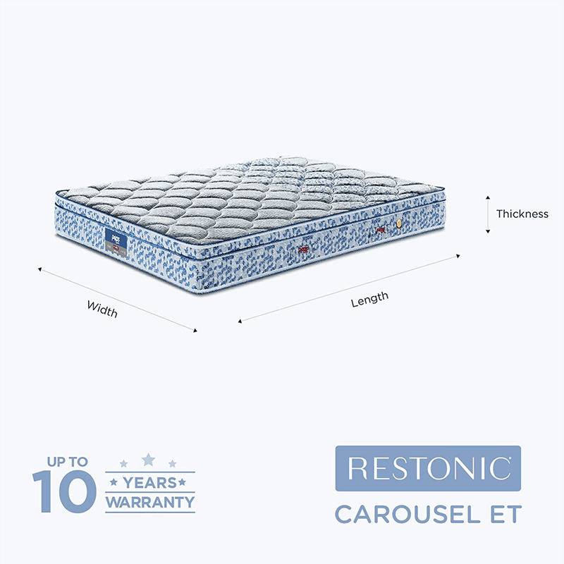 Peps Restonic Carousel Euro Top 6 inch Pocketed Spring Mattress With Free Pillow