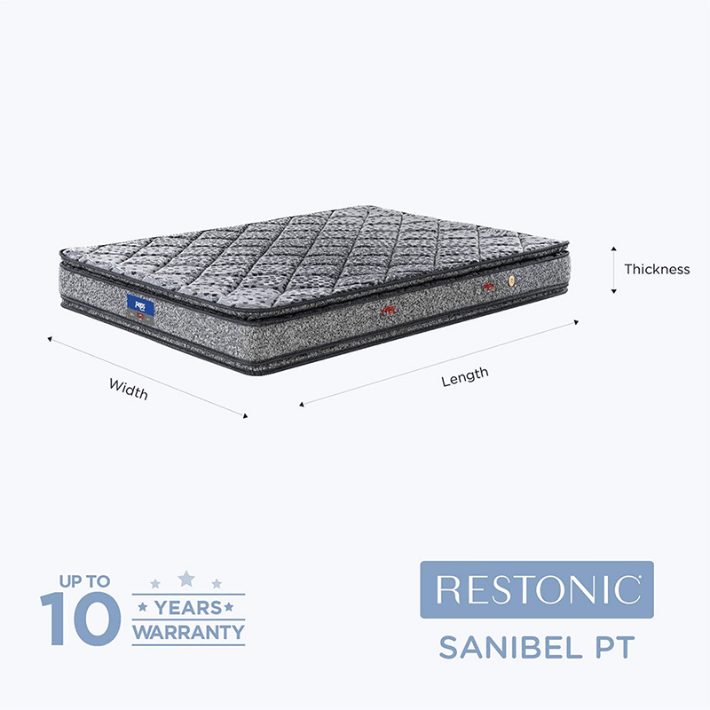 Peps Restonic Bonnell Sanibel Pillow Top 6-inch Spring Mattress with Free Pillow